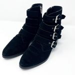 dolce vita Black Suede Buckle Ankle Booties Photo 6
