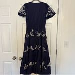 Anthropologie  Somerset Blue Embroidered Tiered Short Sleeve Maxi Dress L Photo 10