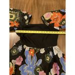 JessaKae Fairytale fireside floral puff sleeve black metallic organza Mini dress Blue Photo 7