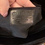 Ellepi Woven Leather Basket Tote Bag Handmade Italy Black Brown Zip Top Photo 8