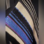 Alya  Striped Open Front Cardigan Sweater Large Photo 3