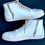 P448  high top white patent leather sneakers size (38) US SIZE 7.5 - 8 womens Photo 2