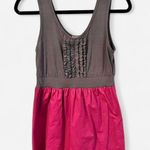 Bebop Y2K 90s Colorblock A-Line ruffle knee length dress | , size small S Photo 0