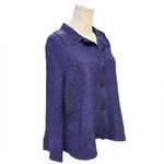 RAFAEL WOMANS Blouse/Light Weight Jacket Women Sz. L Purple Crinkle Bell Sleeves Size L Photo 2