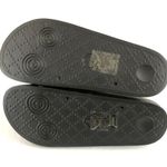 Rue 21 etc! Womens Sandals Slides Flip Flops Shiny Black Slip On Size M 7/8 Photo 3