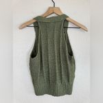 Pilcro Anthropologie Olive Moss Green Cable Knit Sweater Tank Top XS $80 Photo 7