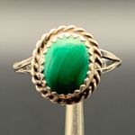 VTG Native American Handmade Green Malachite 925 Sterling Silver Ring Size 6.5 Photo 0