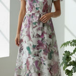 JEMMA Floral Print Maxi Summer Dress size 14W Pink Photo 0