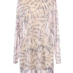 Missguided Misguided Sheer Grey Tie Dye Long Sleeve Mini Dress Womens 2 Cover Up Swim Photo 3