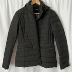 Ralph Lauren Lauren Black Quilted Puffy Hooded Long Sleeve Jacket Coat **Sz M** Photo 2