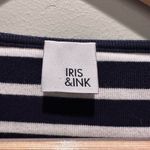 Iris & Ink Navy Blue White Striped Breton Top 100% Cotton Size XS Photo 3