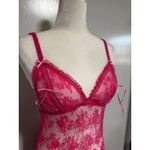 Victoria's Secret  Sexy Little Things Lace Babydoll Slip Pink Red Bows Small Photo 1