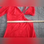 Princess Polly  Vibrant Red Long Sleeve Dress Photo 5