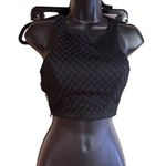 Love Culture S Black Fishnet Crop Tank Top Photo 0