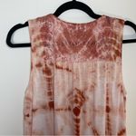 Knox Rose | Orange Tie-Dye Lace Accented Sweeleles Top | Large Photo 4