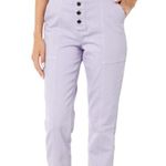 Ted Baker High Waist Paper Bag Tapered Leg Cargo Pants Lavender Size 32 Photo 0