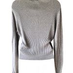 CAbi Thin Gray & Black Lace Applique Cardigan Sweater ~ Women's Size SMALL Photo 3