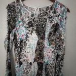 Belle Sky Belle & Sky M Long Sleeved Cold Shoulder Stretch Lace Maxi Dress Photo 6