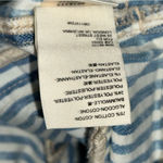 Pilcro  Women’s 28 Blue White Striped Ultra High Rise Patch Pocket Denim Shorts Photo 6