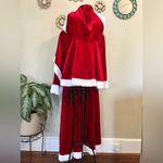 Amazon 3PCS Mrs Santa Claus Costume for Women Red Santa Dresses with Hooded Cape Belt Photo 3