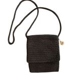 The Sak Purse Brown Crochet Small Shoulder Crossbody Bag Boho Festival Vintage Photo 0