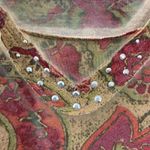 Jane Ashley Women M 3/4 Sleeve Paisley Y2K Top Photo 3