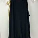 White House | Black Market High neck black top with satin shoulder bow - Size S Photo 2