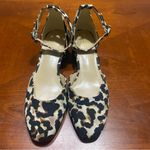 CAbi  Leopard Print Kiki Ankle Strap Block Heels Multicolored 6020 Women's 7 Photo 2
