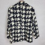 Rafaella Studio Women's Coat Jacket 10P Black Collared Houndstooth Ponte Blazer Photo 2