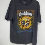 Sublime  Grey Short Sleeve Sun Print Graphic Tee Shirt Womens XL Band Casual Photo 0