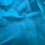 Talbots  Collection Linen Silk Blue Lightweight Blazer Jacket Pockets Womens Sz 8 Photo 2