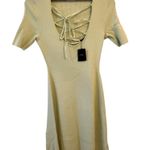 Maje NWT Ruche Vert Tie-Back MIDI Dress in Light Green Size 40/L Photo 8