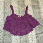Decree  Purple Lace Crop Top Photo 1