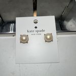 Kate Spade New York Cream Pearl Stud Earrings Gold Tone Photo 1