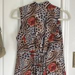Y2k animal floral print midi dress Brown Photo 4