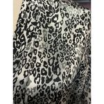 Leopard Satin Robe With Belt Tie Ambrielle Womens Small NWT Black Photo 1