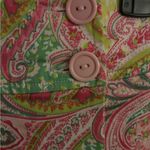 ninety skirt wrap around. ‎ Size 12. Cotton. Green pink white paisley. Photo 2