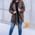 Hem & Thread Hooded Sherpa Jacket Photo 1