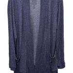 Bobeau  Purple Knitted‎ Long Sleeve Open Front Cardigan Pockets Stretch Size XL Photo 0