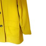 FLEURETTE Wool Barn Coat Jacket Yellow Contrast Collar Pockets USA Medium NWT Photo 4