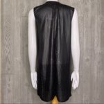 Diesel  black mesh tank top shirt Size x small zipper front detail cowl neck Photo 4