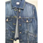 CAbi  #5297 Women's Blue Cotton Blended Dakota Denim Crop Jacket Size Medium Photo 6