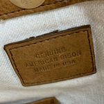 DARK'S Designs in Leather Tote American Bison Leather Made in USA Brown Photo 8