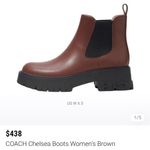 Coach  2” Branded Platform Leather Chelsea Boots w/ Stretch Panels & Pull-On Tab Photo 11