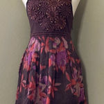 Free People  Floral Embroidered Sleeveless Wool Winter Dress Small Dreamy Patchwork Boho Photo 1