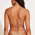 Vitamin A Sol Strappy Wrap Bikini Top in Golden Glow Metallic Photo 1