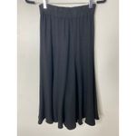 Vintage 80s Women's Black Metallic High Waist Long Woven Wool? Maxi Skirt Small Photo 1