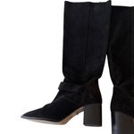 Free People Dahlia Slouch Pointed Toe Suede Boots in black SZ 36 6 Photo 6