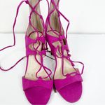 Marc Fisher NEW  Size 8.5 Pink Faux Suede Lace Up Heeled Sandals Photo 2