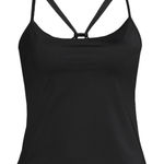 Lands' End New  Women's Tugless QuickDry Strappy Back Tankini Top Black 20W Photo 0